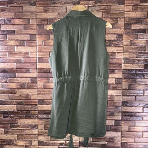 Womens Large Velvet Heart ARTEMIS SLEEVELESS CROSSOVER VEST Military Green - Picture 5 of 11